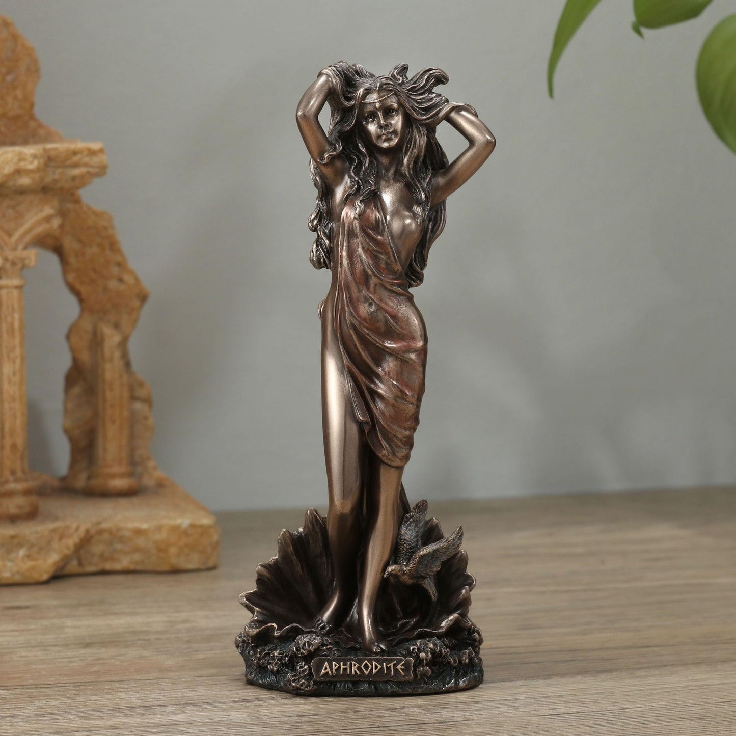 Veronese Design 6 1/8 Inch The Birth of Aphrodite Greek Goddess of Love and Beauty Cold Cast Resin Sculpture Antique Bronze Finish Statue