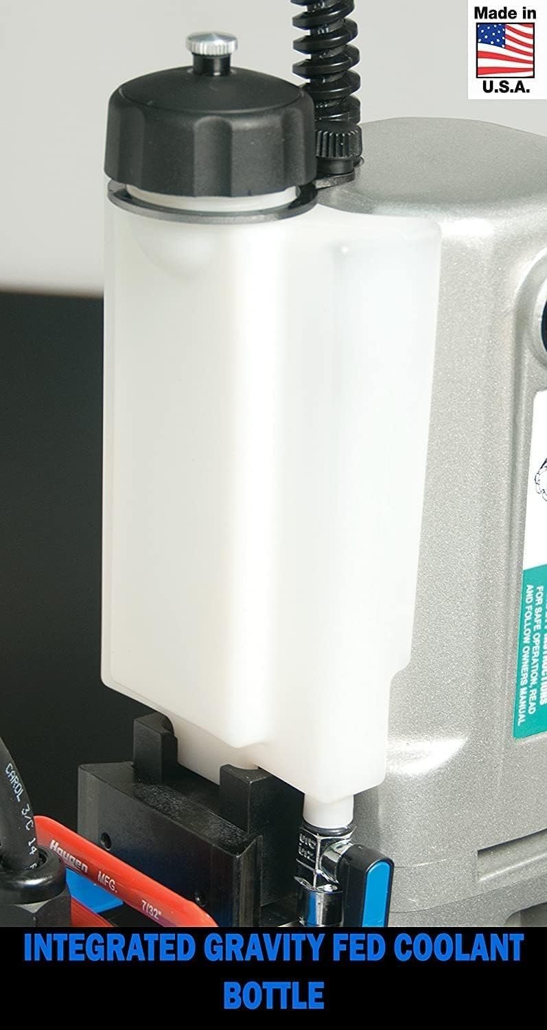 Hougen HMD920 115-Volt Magnetic Drill 3 Speed/Coolant Bottle Plus 1/2" Drill Chuck Adapter Plus 12002 Rotabroach Cutter Kit Replacement of The HMD917