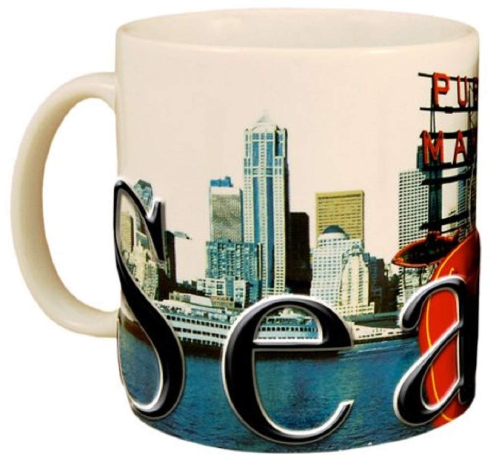 Americaware Seattle 18oz. Color Relief Coffee Mug