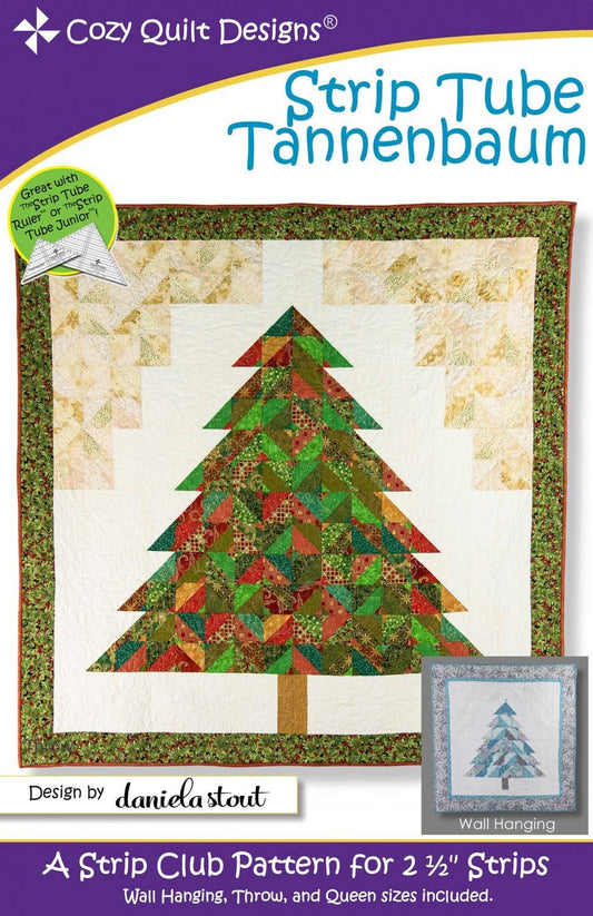 Cozy Quilt Designs 'Strip Club' Pattern - CQD01169 Strip Tube Tannenbaum (Includes Instructions for Three Project Sizes)