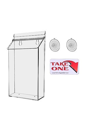 Marketing Holders Outdoor Magazine Holder for Booklets or Flyers Card Pocket Wall Mount