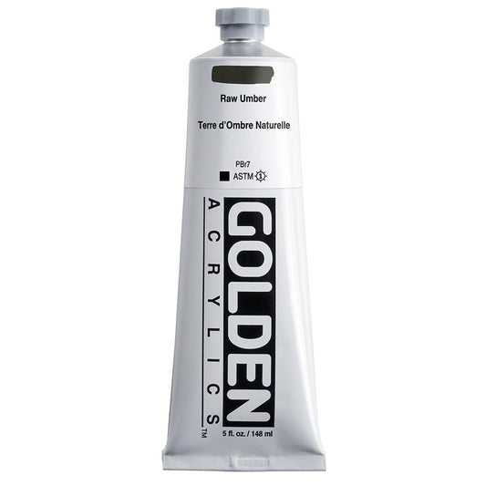 Golden Heavy Body Acrylic - Raw Umber - 5 oz Tube