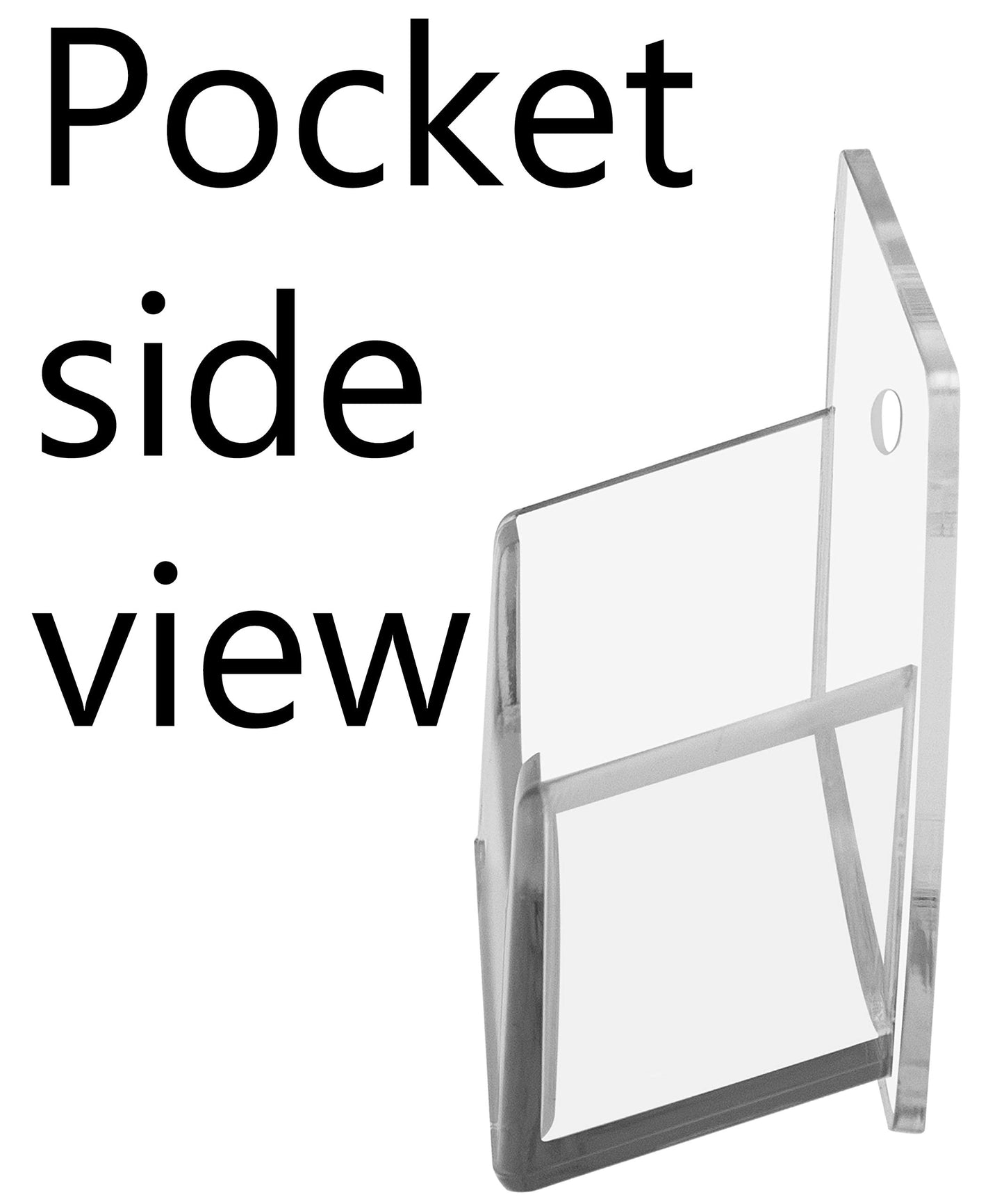 Marketing Holders Wall Business Card Holder with Hanging Hardware for 3.5" x 2" Gift Cards Clear Acrylic 8 Slot Display Holds 50 Contact or 30 Membership Cards No Assembly