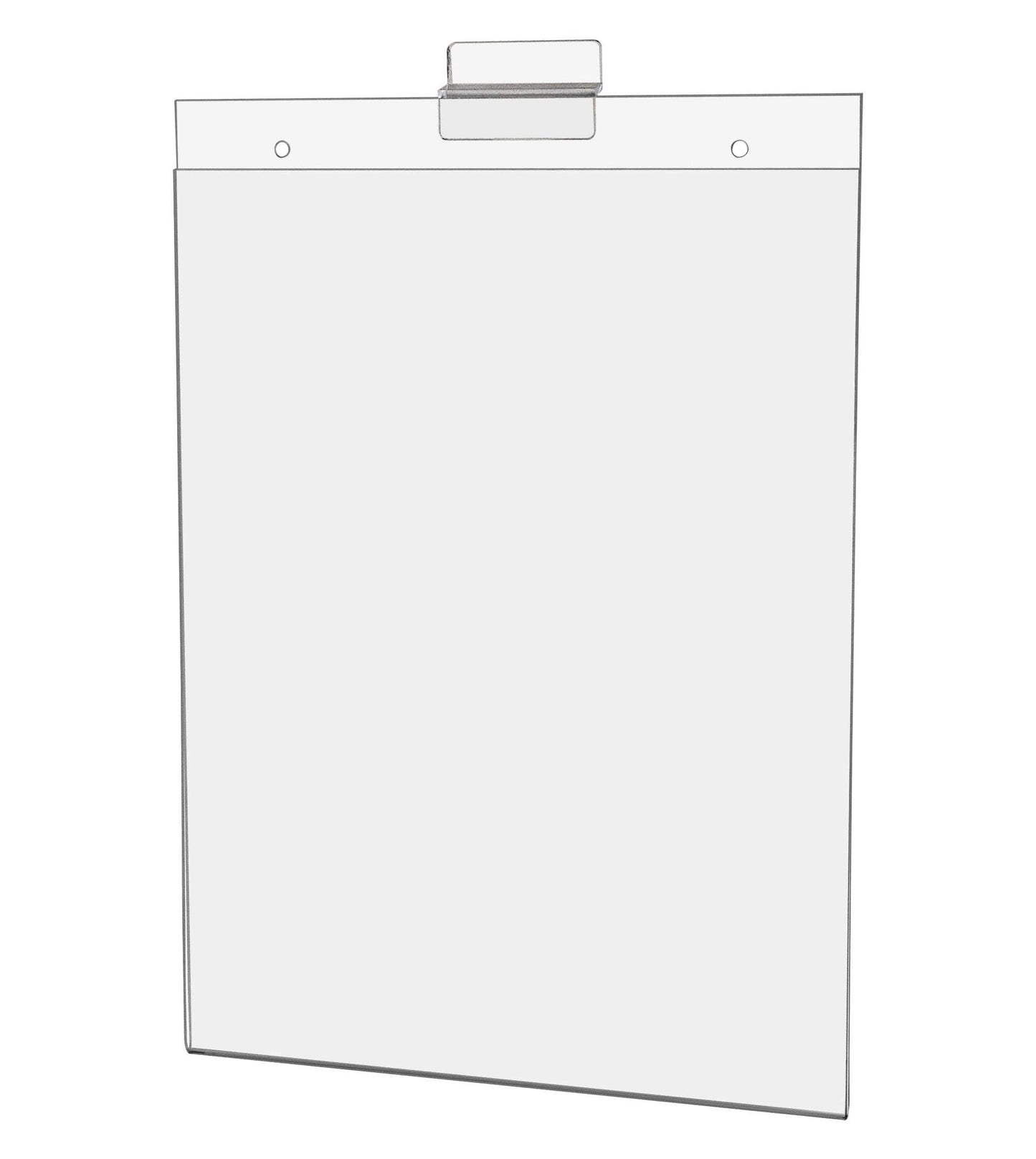 Slatwall Sign Holder for 8.5 x 11 Inch Flyers Ads and Price Lists in Retail Stores Bookstores and Libraries Clear Acrylic Literature Sleeve No Assembly Required by Marketing Holders