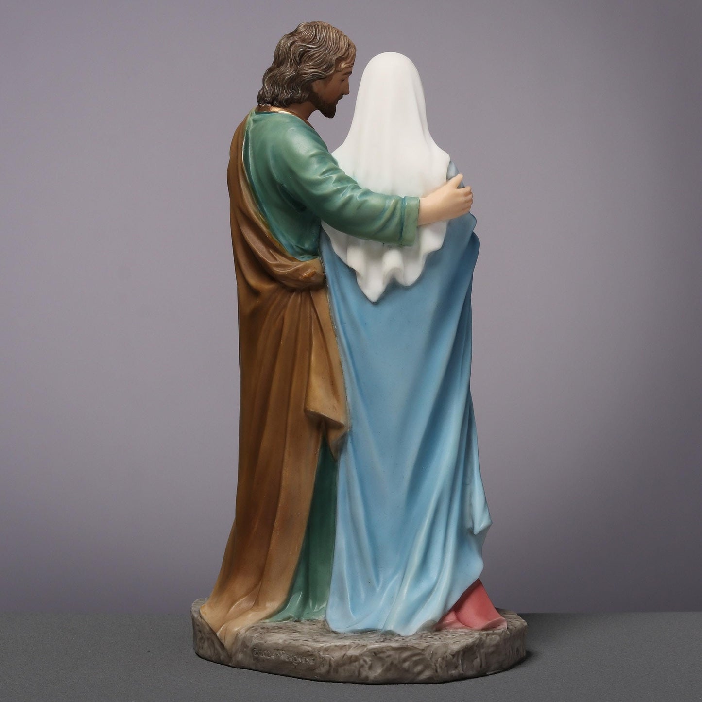 Veronese Design 6 1/8 Inch Holy Family Joseph Mary with Infent Jesus Polyresin Hand Painted Figurine Religious Sculpture