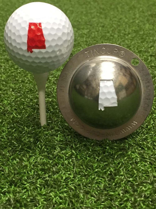 Tin Cup Golf Ball Custom Marker Alignment Tool (Alabama State)