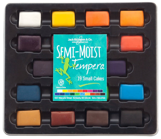 Jack Richeson 101727 Semi-Moist Tempera 19 Small Cake Set