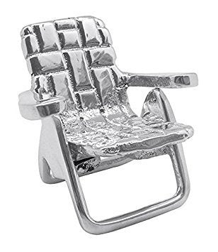 Beach Chair Napkin Weight | Silver | Brillante | Gifts | Napkin Weights | Recycled SANDCAST Aluminum | Handmade in Mexico