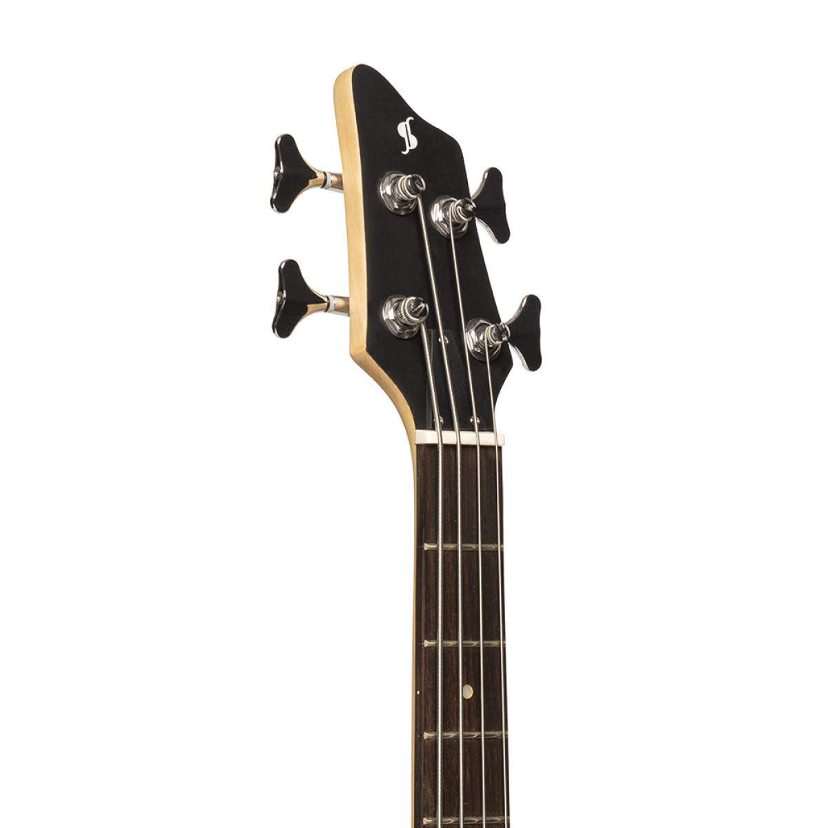 Stagg 4 String Bass Guitar, Right, Black, Full (SBF-40 BLK)