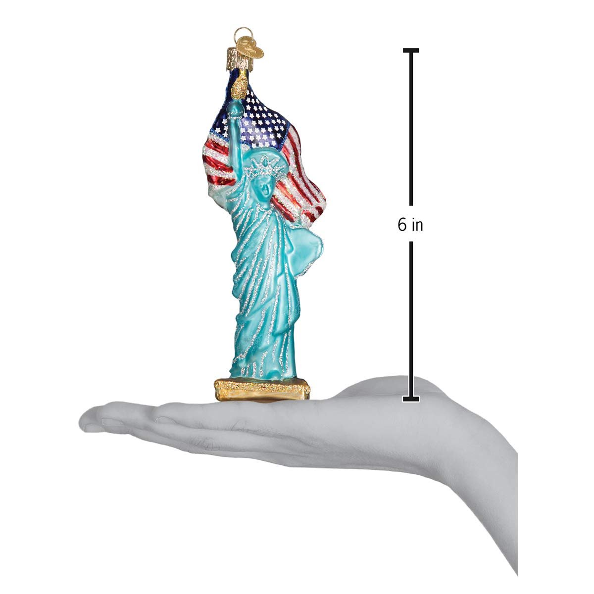 Old World Christmas Cities, Places and Landmarks Glass Blown Ornaments for Christmas Tree Statue of Liberty