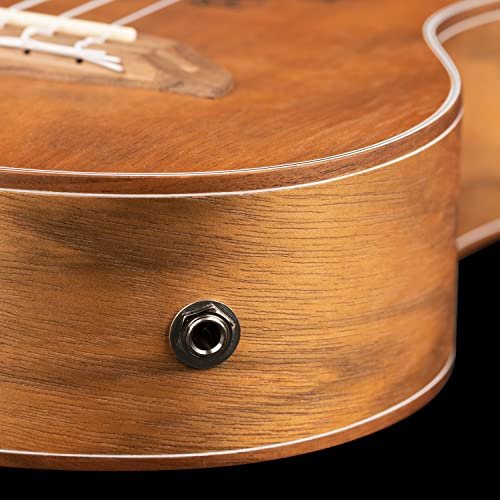 Ortega Guitars, 4-String Lizard Series Tenor Acoustic-Electric Ukulele w/Bag, Right TE-GB