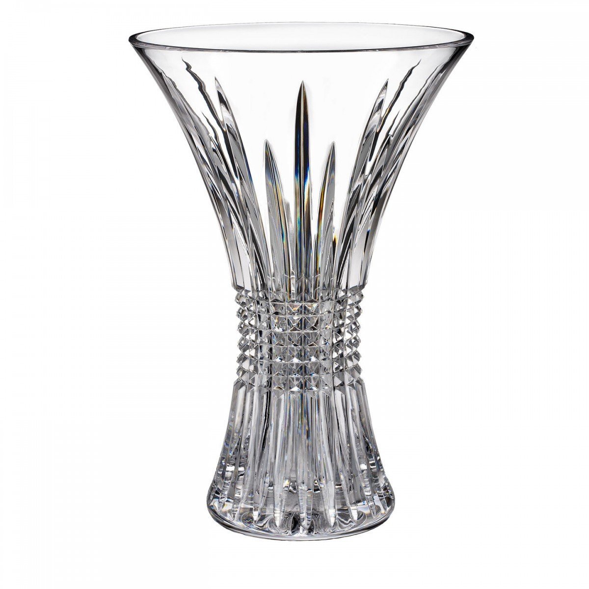 Waterford Lismore Diamond Vase Black