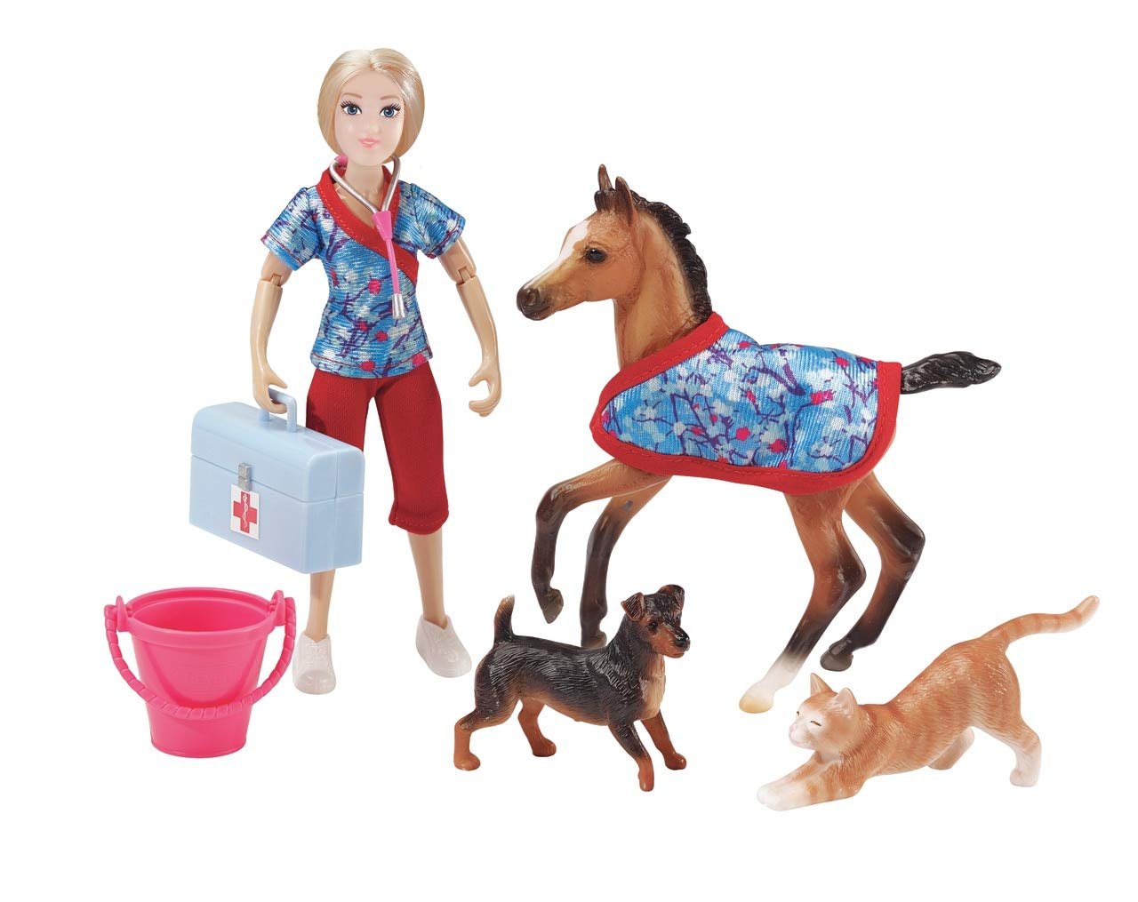 Breyer Day at The Vet Doll & Animals Set