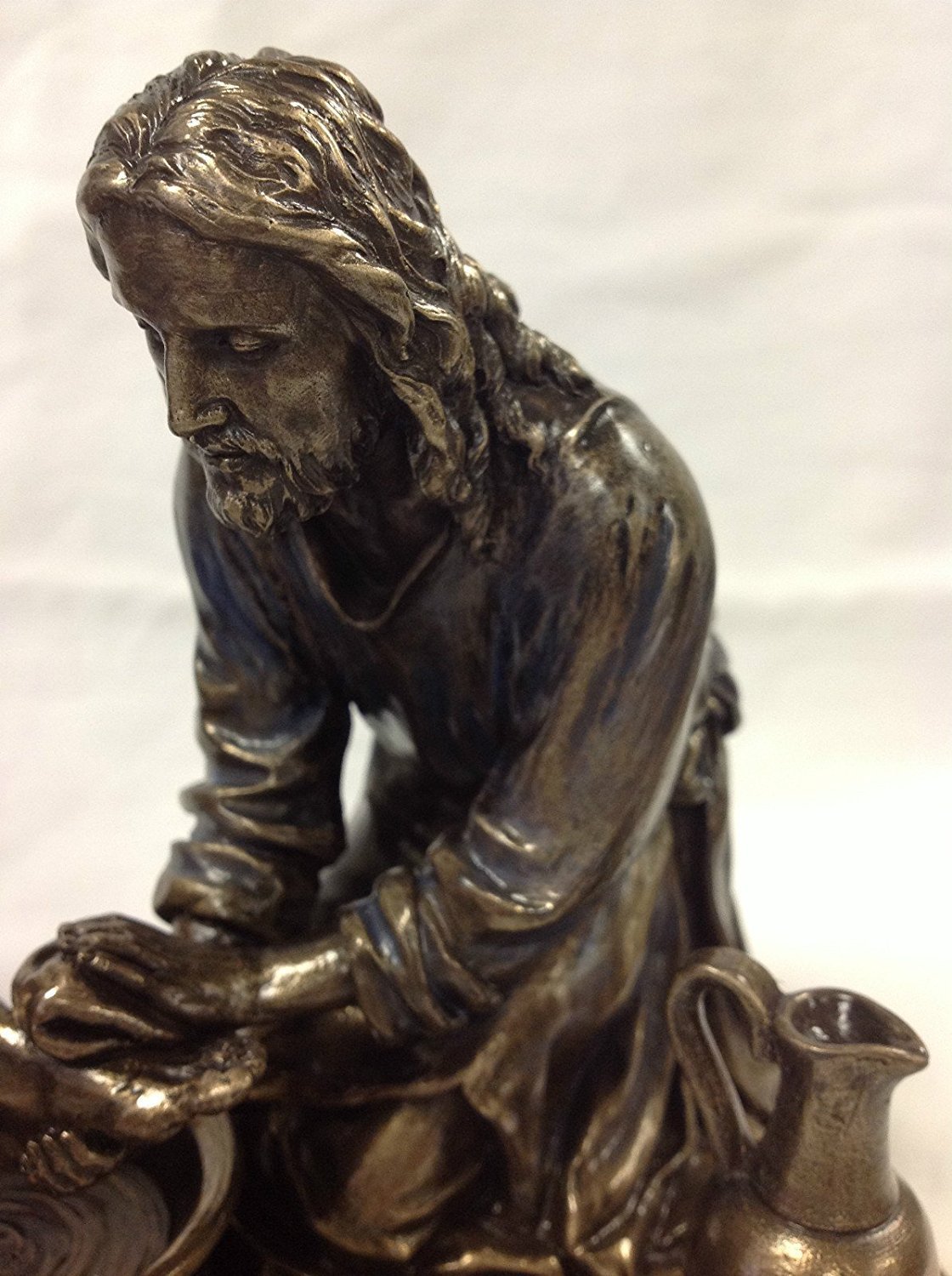 WU Unicorn Studios Jesus Washing His Disciple's Feet Statue Sculpture (Bronze)