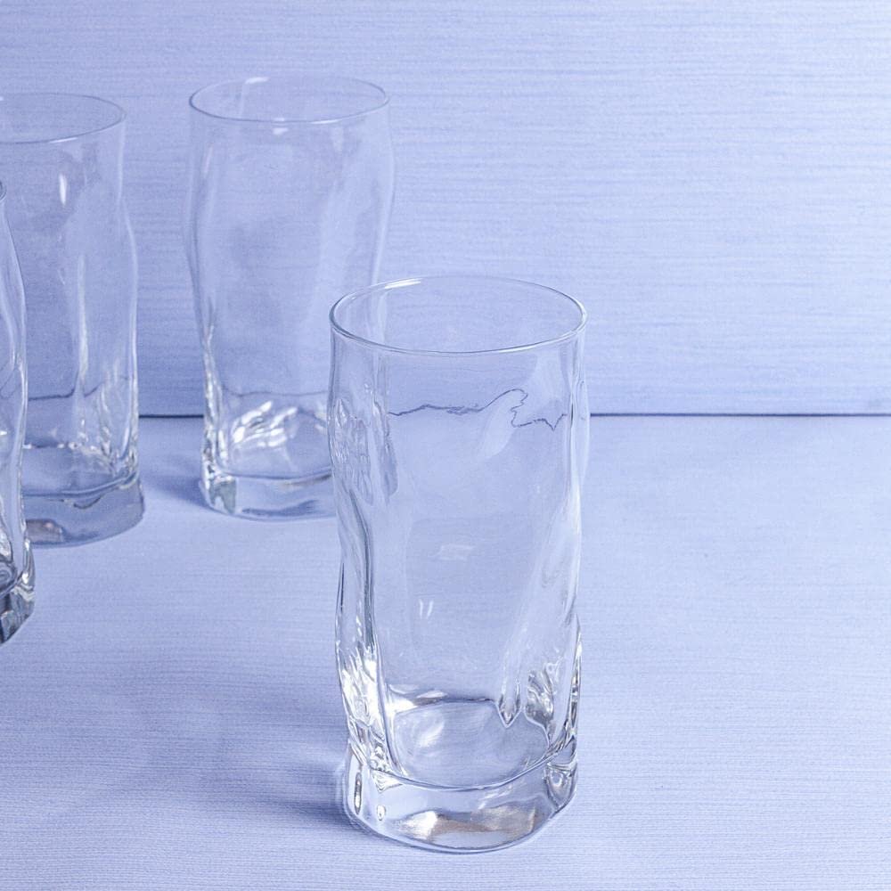 Bormioli Rocco Sorgente Cooler 15.5 Ounce Glass, Set of 4