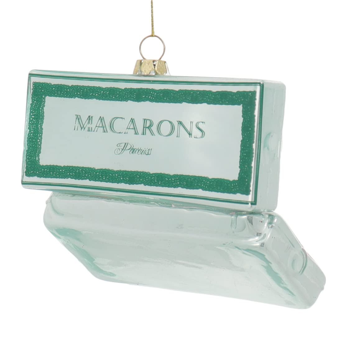 Cody Foster Box of Macarons Glass Ornament, 4 x 3 5/8 in