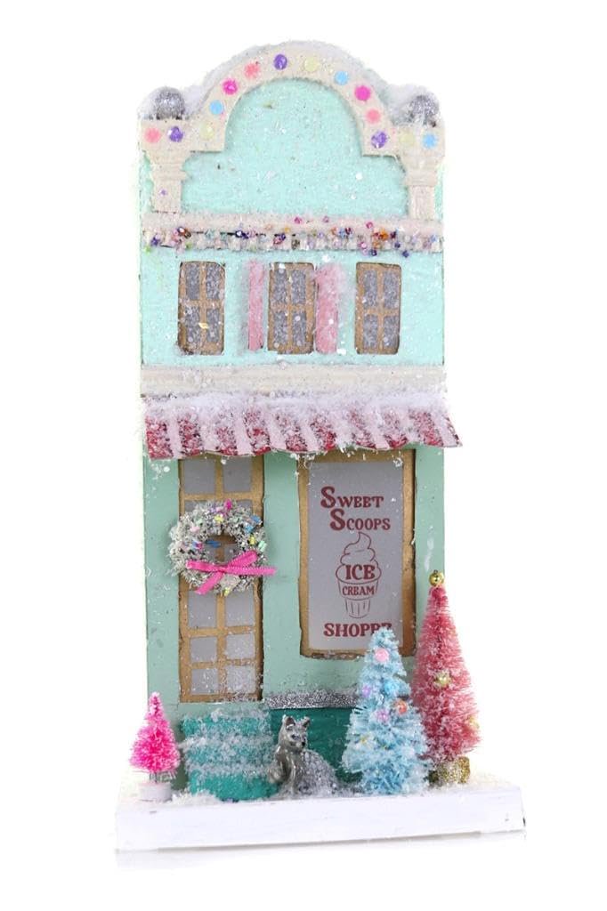 Cody Foster & Co Mint Green Sweet Scoop Ice Cream Shoppe Christmas Village Shop