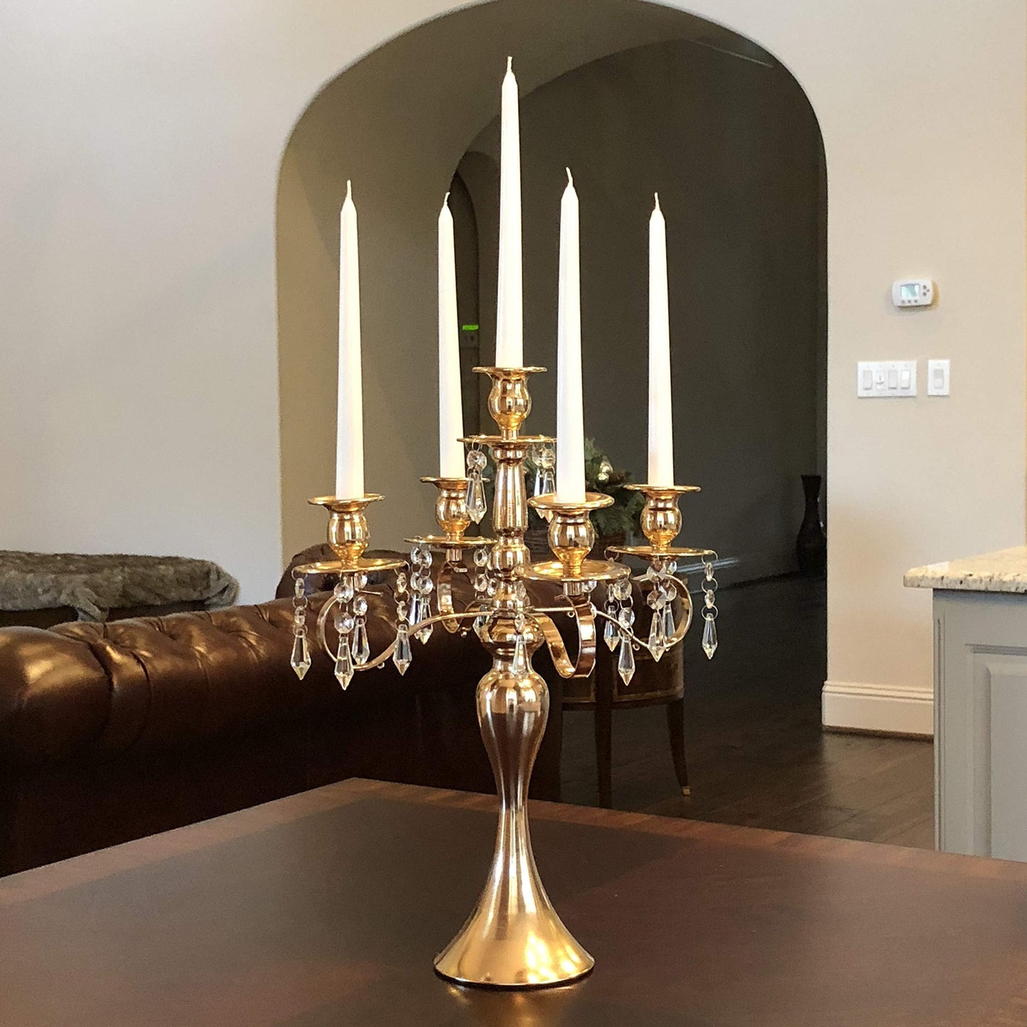 Allgala Crystal Metal Plated Tealight Votive Decorative Candle Holder
