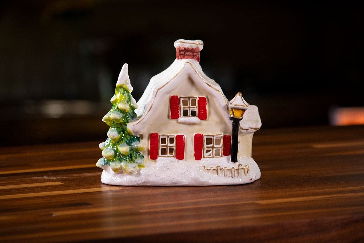 Blue Sky Clayworks 15138 Snowy Candle House, 6.75-inch Length