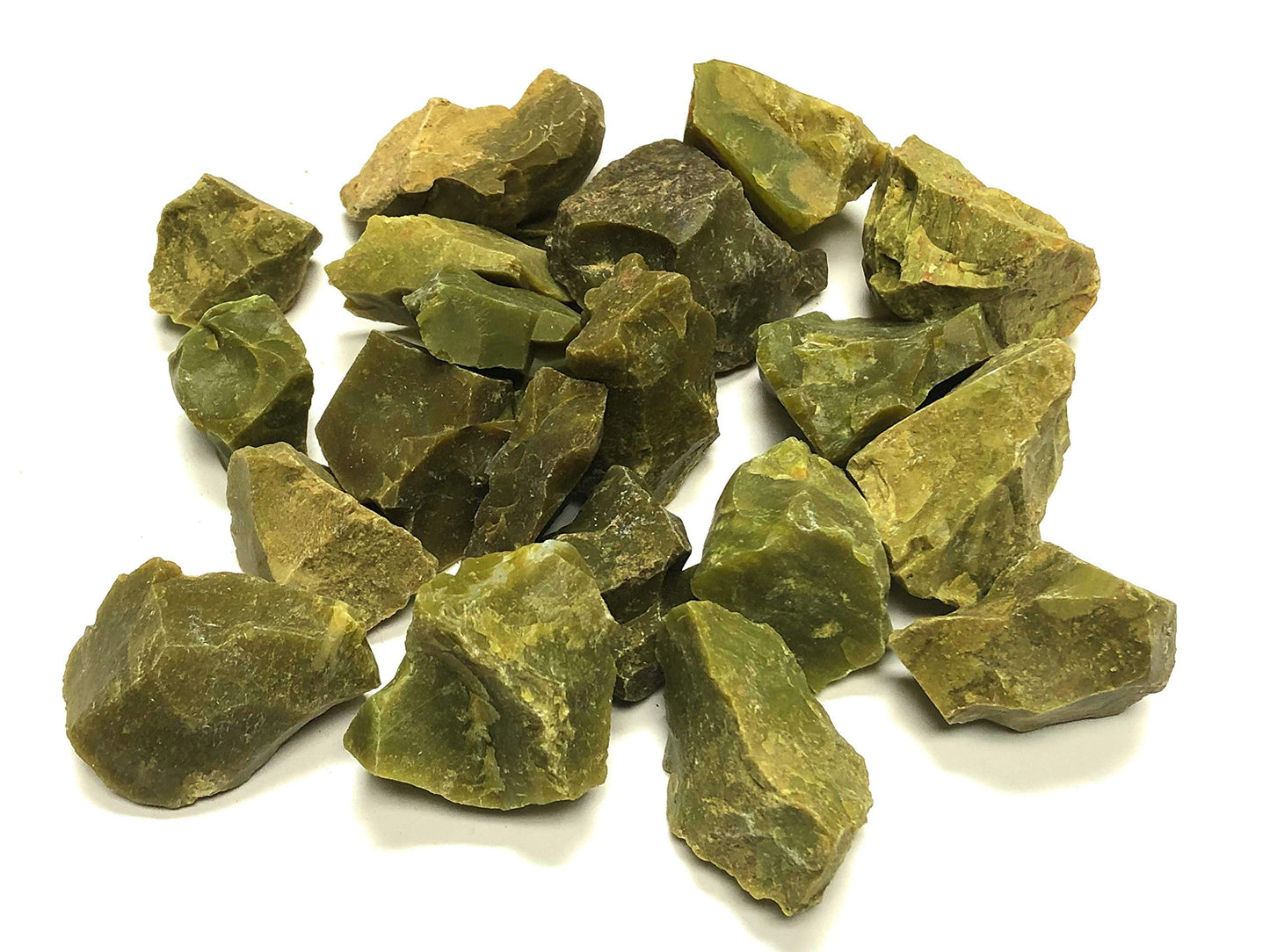 Zentron Crystal Collection: Natural Rough Green Opal Stones with Velvet Bag