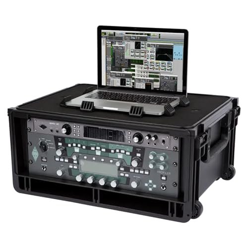 SKB Studio Flyer Rack Case 4U - Durable Mobile Studio Solution with Injection Molded Shell, TSA Locks, and Wheels for Musicians, DJs, and Producers - Securely Transport and Protect Your Gear