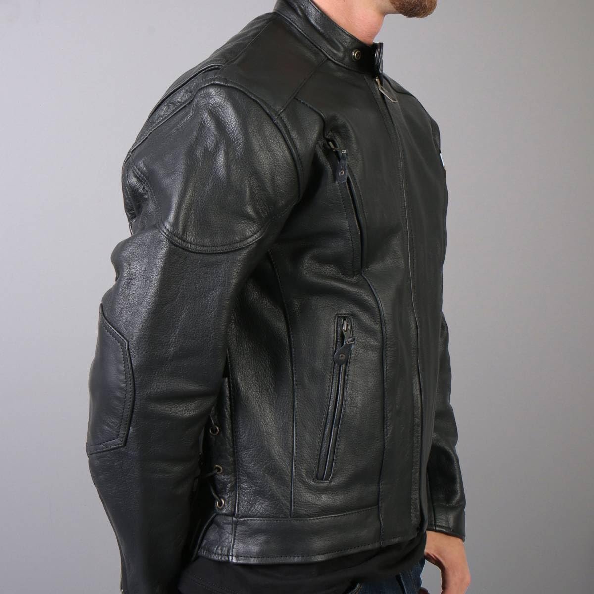 Hot Leathers Black Motorcycle Jacket