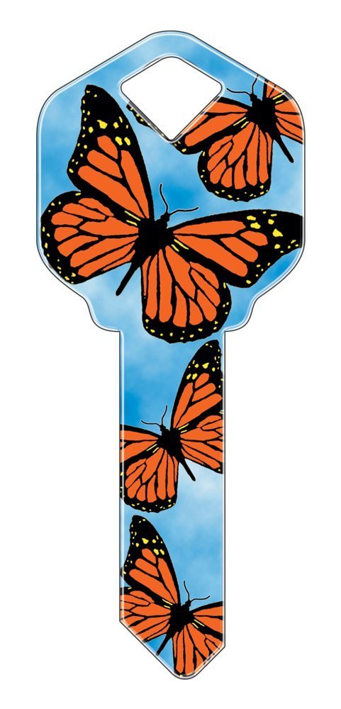 Set of 5 Uncut Blank Designer HK19 Butterflies Replacement House Keys for KW1 Kwikset Style Locks