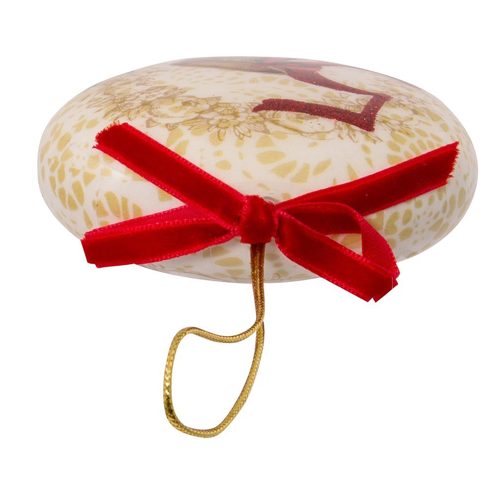 Kurt Adler 85mm Decoupage Ball Ornament Set of 12, 12 Piece for Christmas