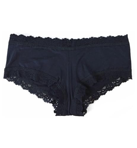 hanky panky Women's Rolled Organic Cotton Boyshort with Lace