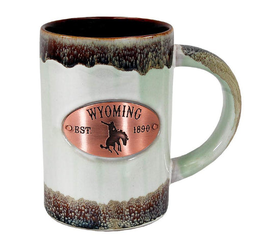 Americaware 15 oz Reactive Glaze Wyoming Copper Medallion Mug