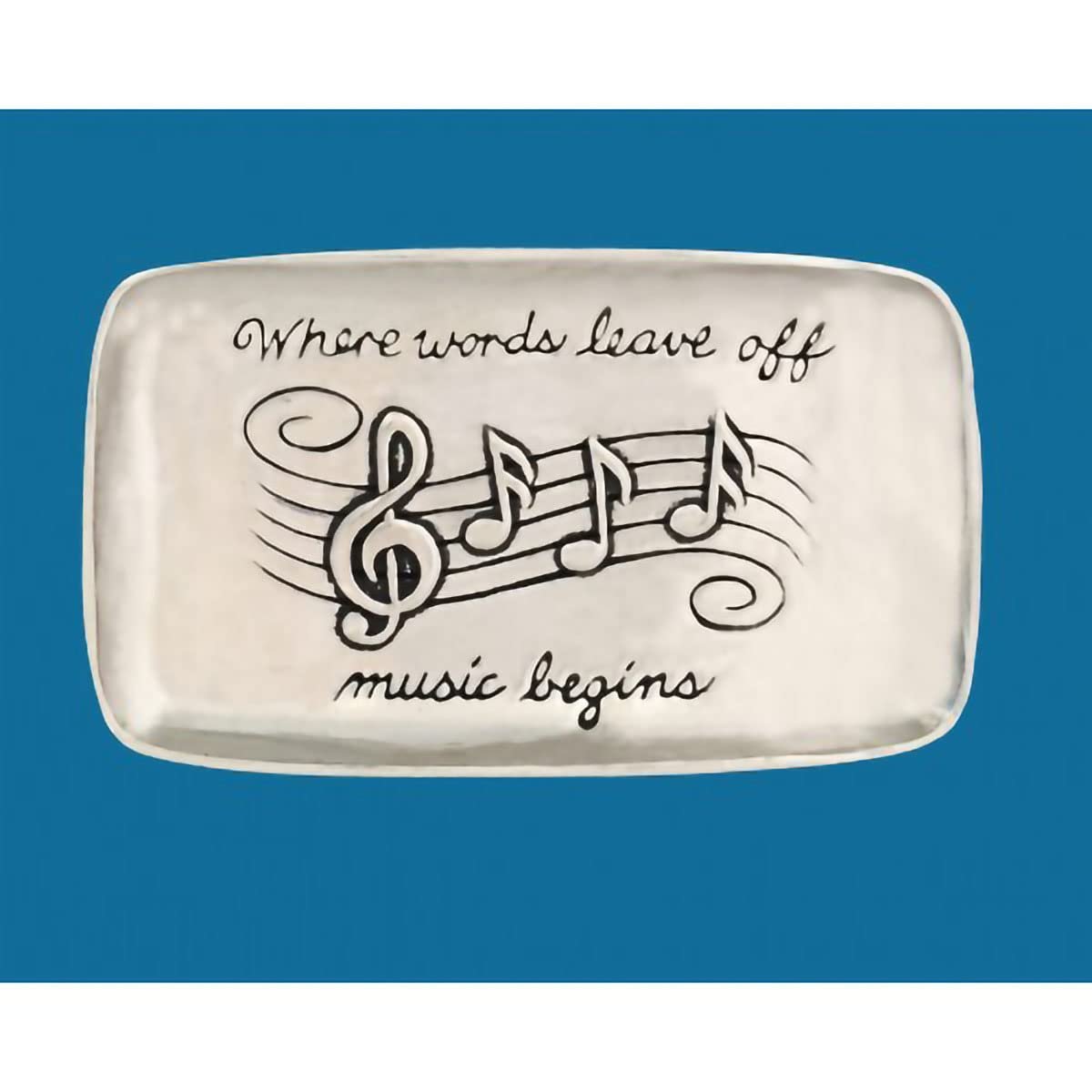 Basic Spirit Small Pewter Jewelry Tray - Clef Music Instrument Note - Home Decorative Bowl Wedding Christmas Gift, Jewelry Display, Ring Holder Storage Display Organizer