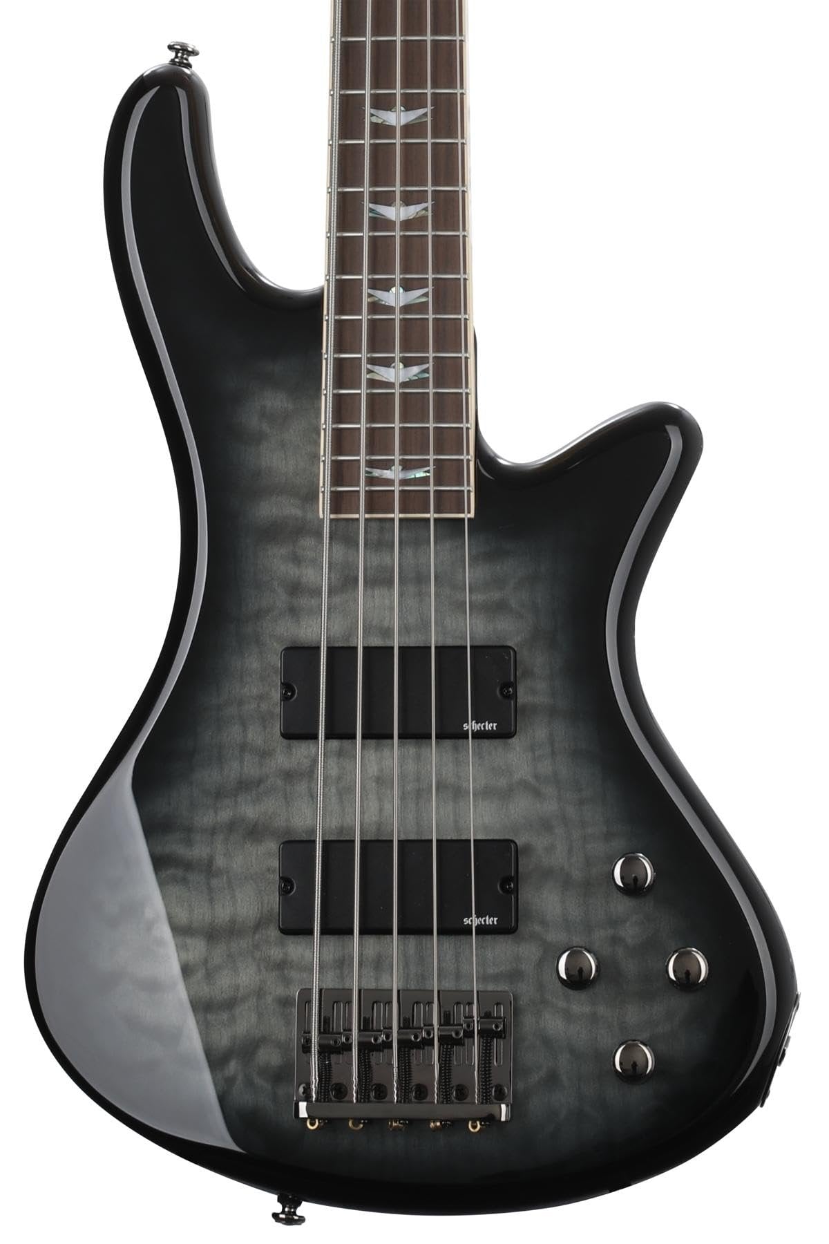 Schecter Stiletto Extreme-5 5-String Bass Guitar, Black Cherry)