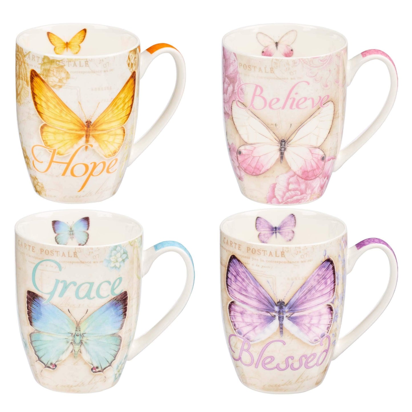 Botanic Butterfly Coffee Mug w/Bible Verse Inspirational Coffee Cup and Christian Gifts (12-ounce Ceramic Cup)