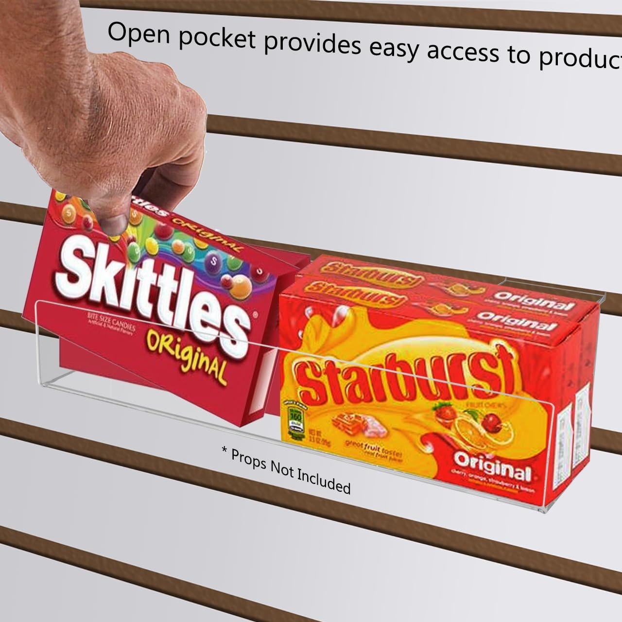 Marketing Holders Acrylic Slatwall J Shelf 12 Inch Wide by 2.5 Inch Deep Clear Floating Retail Product Display for Salons Boutiques and Specialty Shops