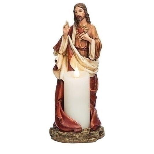 Joseph's Studio by Roman, Renaissance Collection, 10" H Sacred Heart of Jesus, Home Décor, Devout Gift, Prayerful Inspiration (4x4x10)