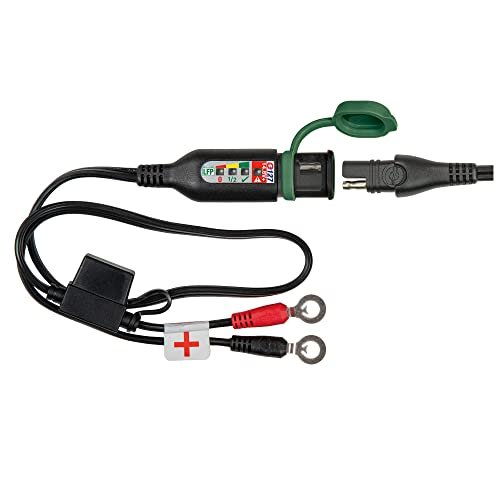 Optimate cable O-127 ring terminal harness with integrated battery status / charge system monitor, 12.8V / 13.2V lithium powersport, smart