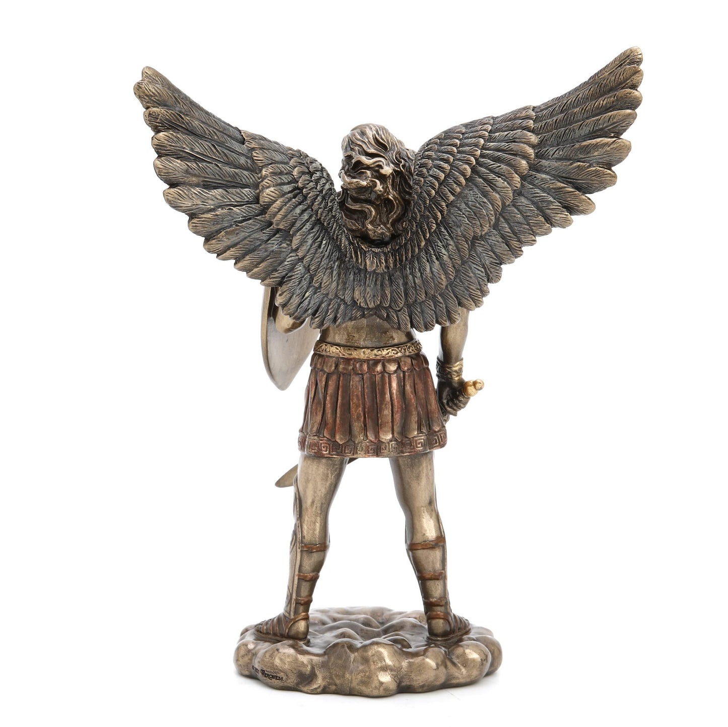 Veronese Design 7 3/4" Archangel Saint Michael Sword and Shield Resin Sculpture Cast Bronze Finish