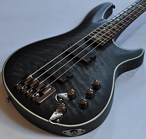Schecter Hellraiser Extreme-4 4-String Bass Guitar, See-Thru Black Satin