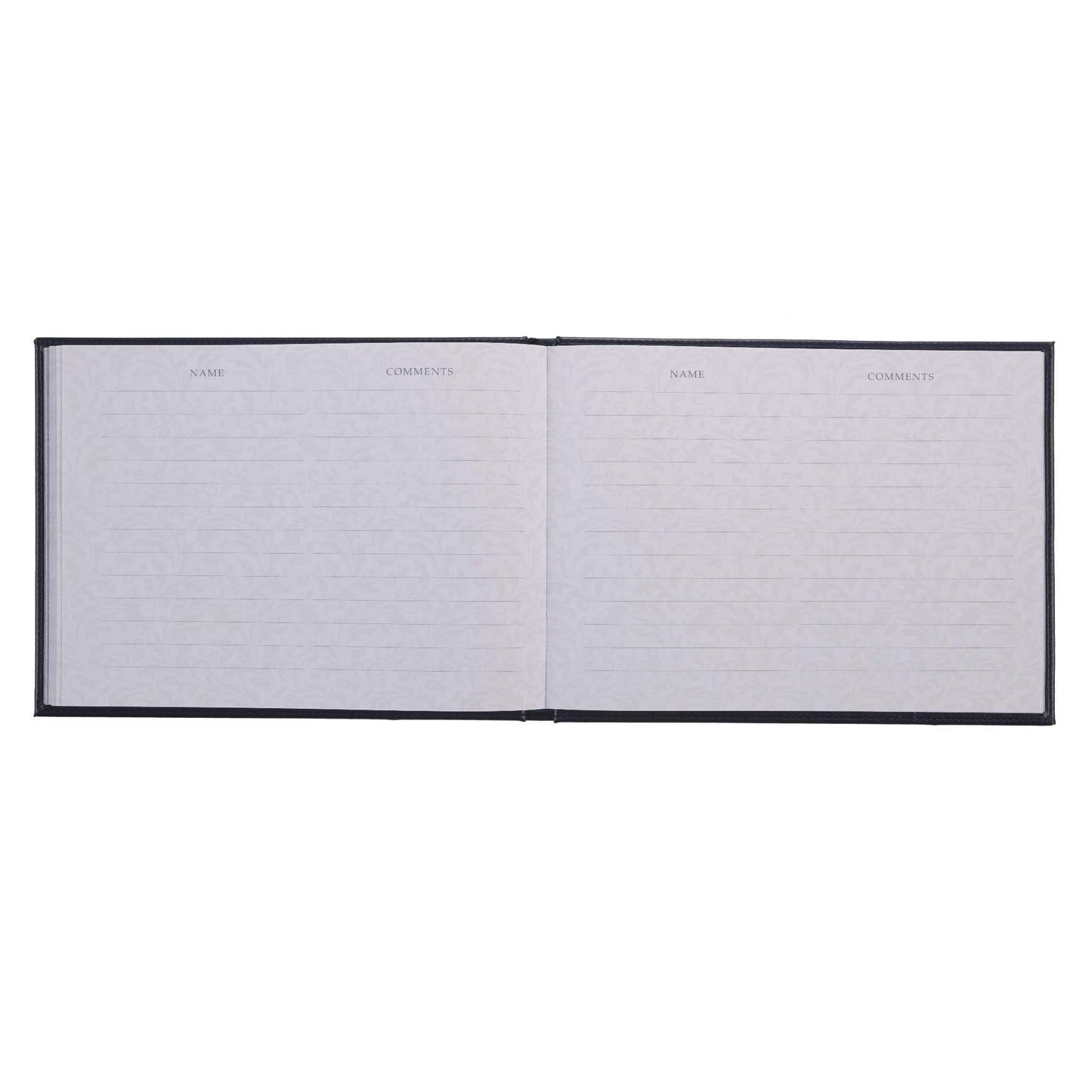 With Love in Loving Memory Guest Book - Navy Faux Leather - Condolence Book, Memorial Sign-in Book for Funerals & Memorial Services