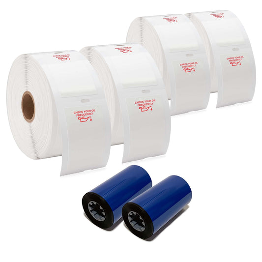 Red Oil Can Automotive Oil Change Label Kit Small