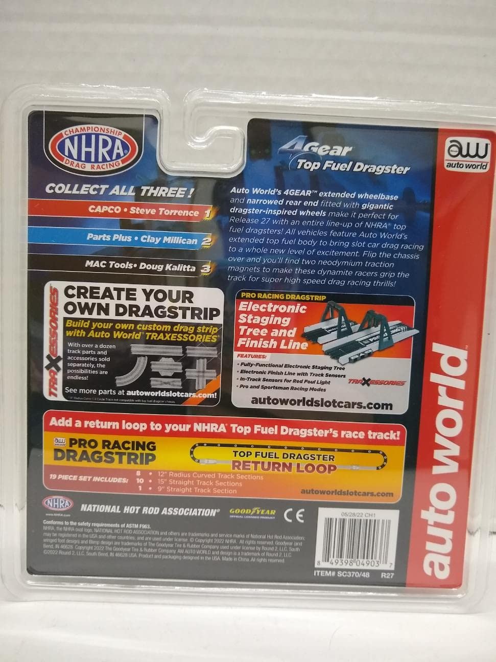 Auto World SC370-2 Parts Plus Clay Millican Top Fuel Dragster HO Scale Electric Slot Car