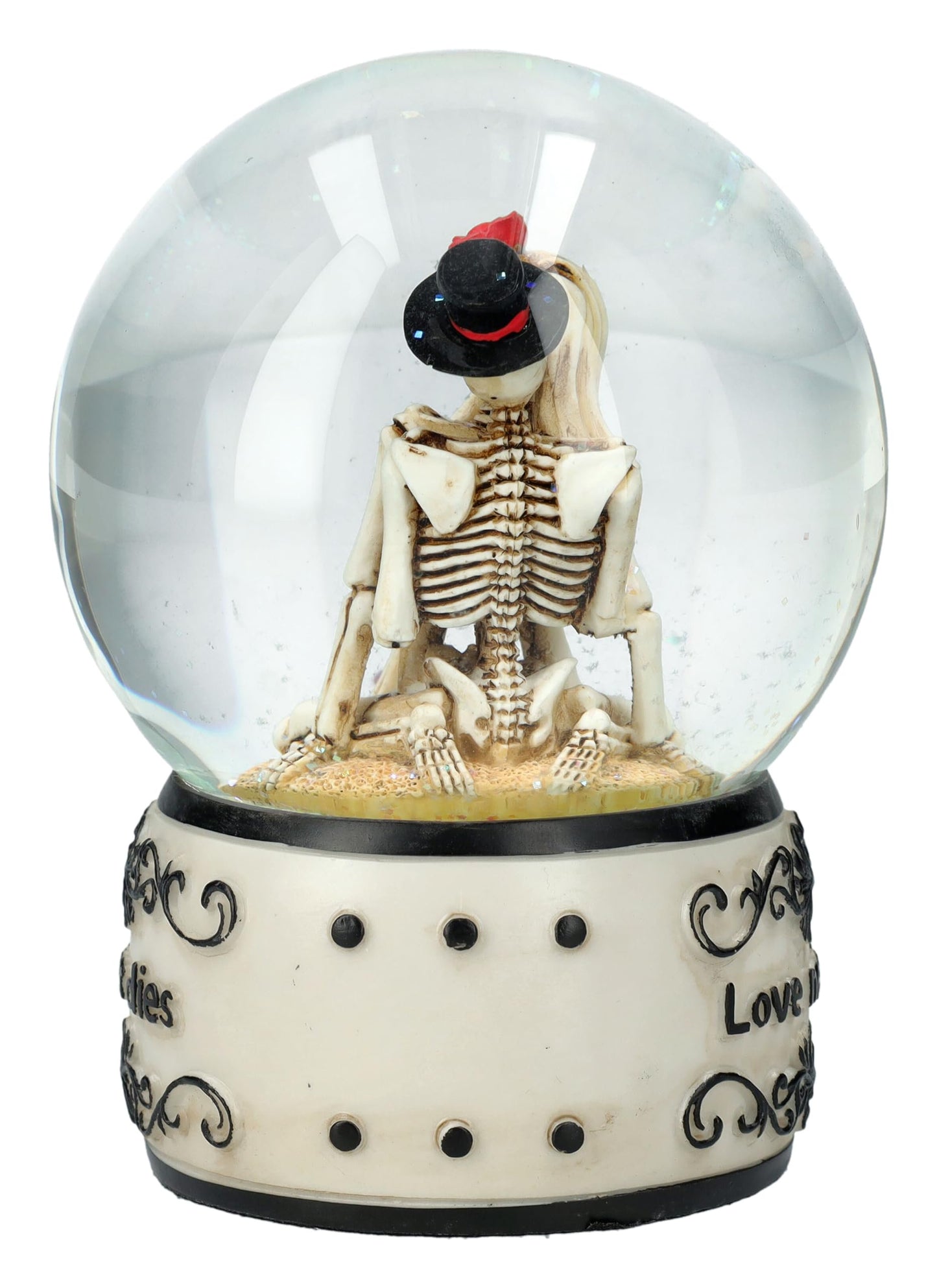 Pacific Giftware 5" Tall Love Never Dies' Romantic Gothic Collectible Eternal Love Skeleton Water Globe