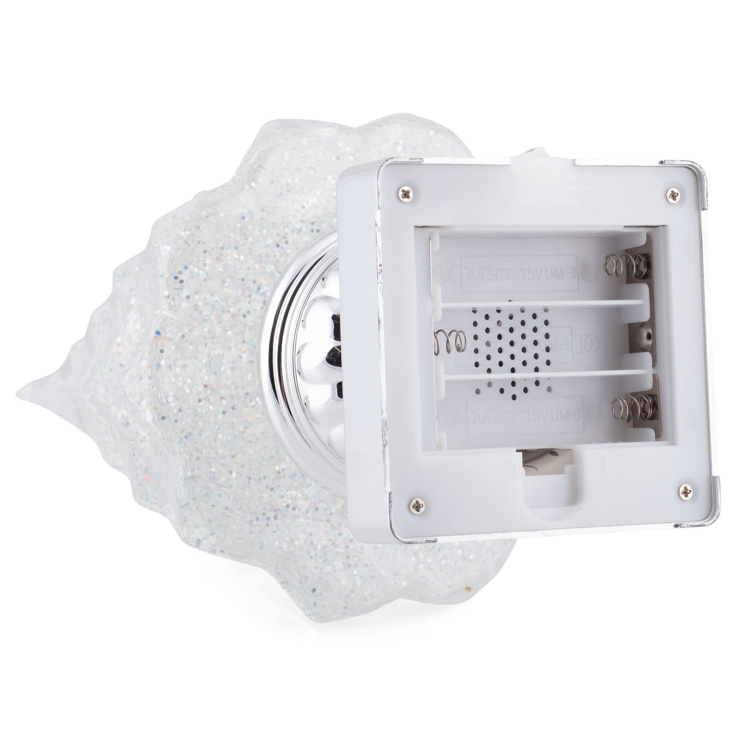 RAZ Imports 2022 Holiday Water Lanterns 13.75" Lighted Tree with Silver Swirling Glitter