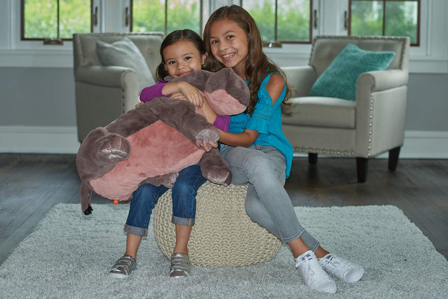 Wild Republic Jumbo Hippo Plush, Giant Stuffed Animal, 30 Inches Long