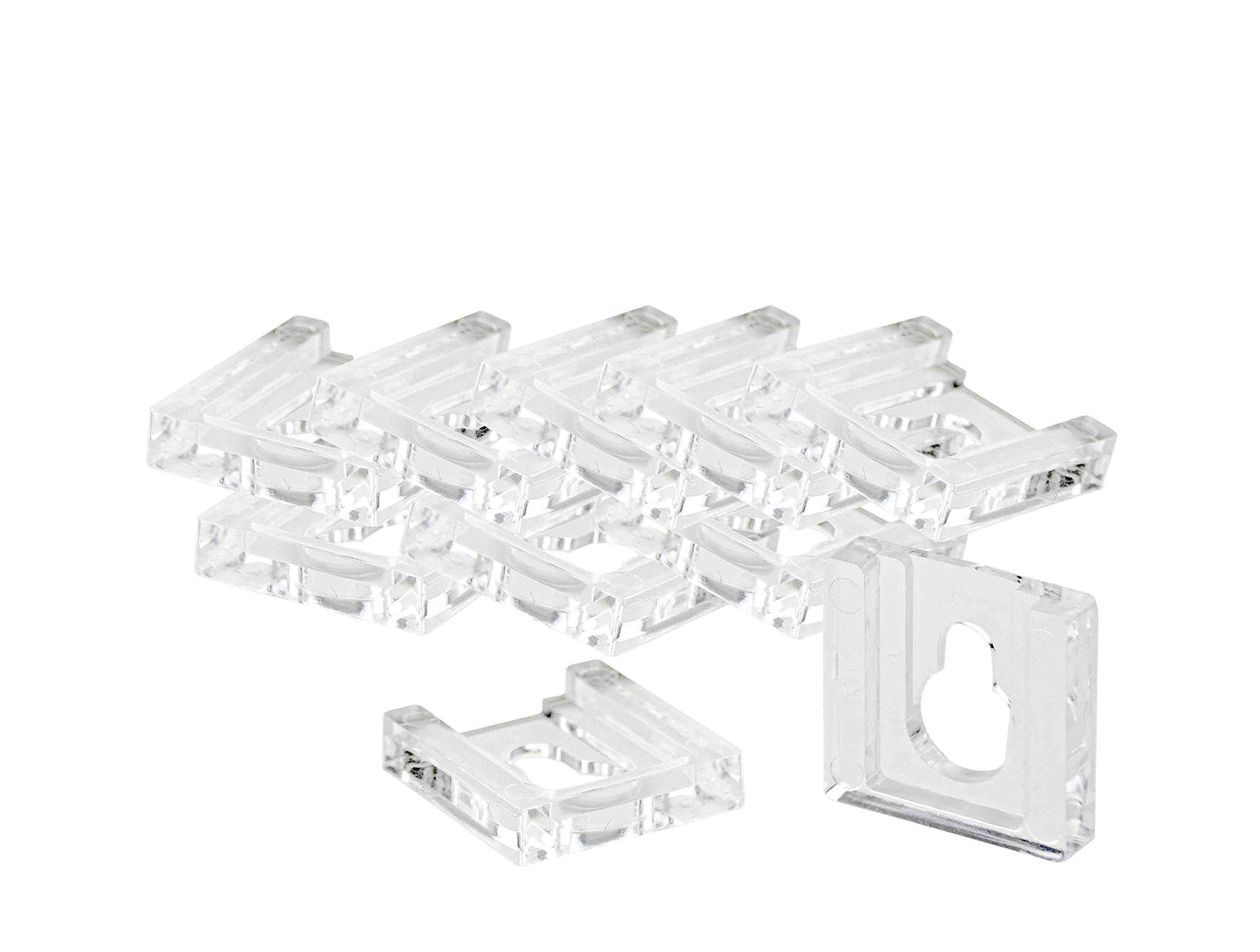 100 Pack Acrylic Keyholes Attachments 3/8 Clear Hanging Hardware by Marketing Holders