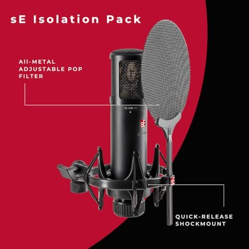 SE ELECTRONICS - 2300 Multi Pattern Large Diaphragm Condenser Mic with Shockmount and Filter