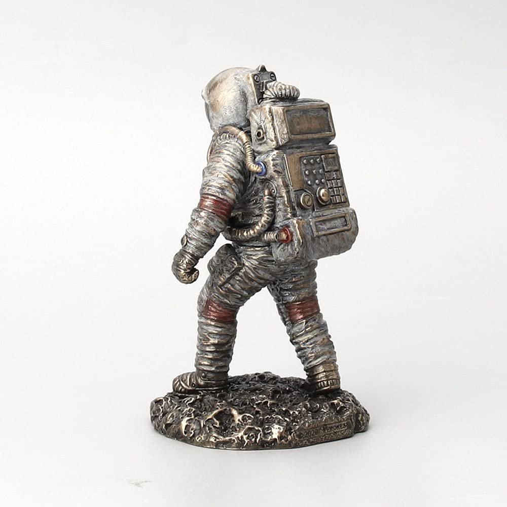 Veronese Design 4 3/4" Moon Walking Astronaut Resin Sculpture Bronze Finish