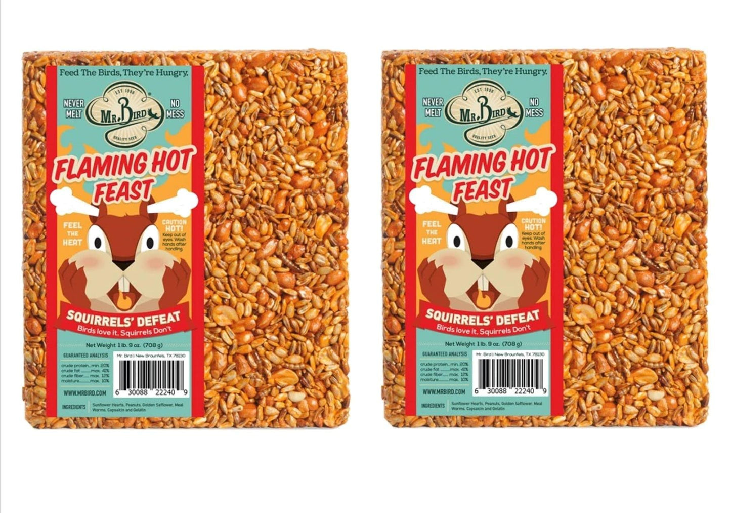 Mr. Bird Flaming Hot Feast Large Wild Bird Seed Block 1 lb. 9 oz.