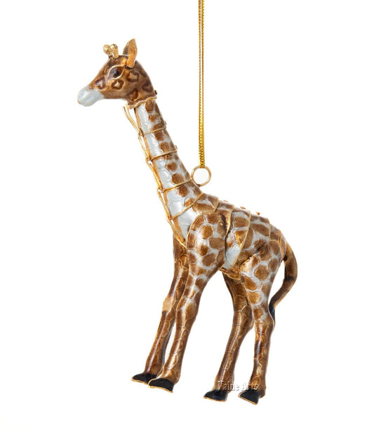 Value Arts Handmade Cloisonne Articulated Giraffe Hanging Ornament