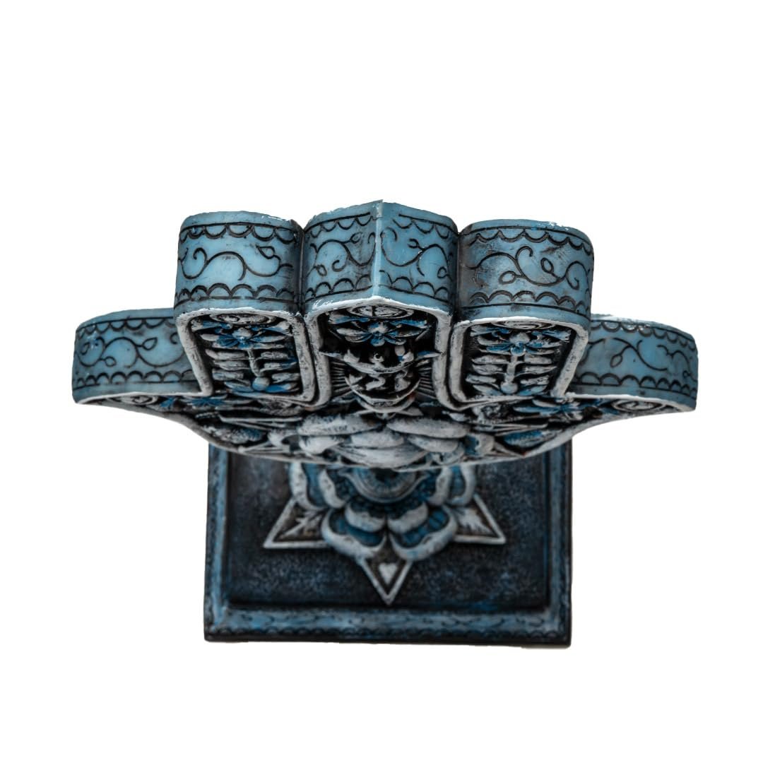 Pacific Giftware Hamsa Hand Statue Mystical Protection Symbol with Floral and Celestial Accents Ideal for Spiritual Home Decor Indoor Living Room Decor